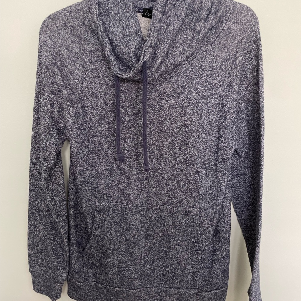 Navy blue cowl neck sweatshirt